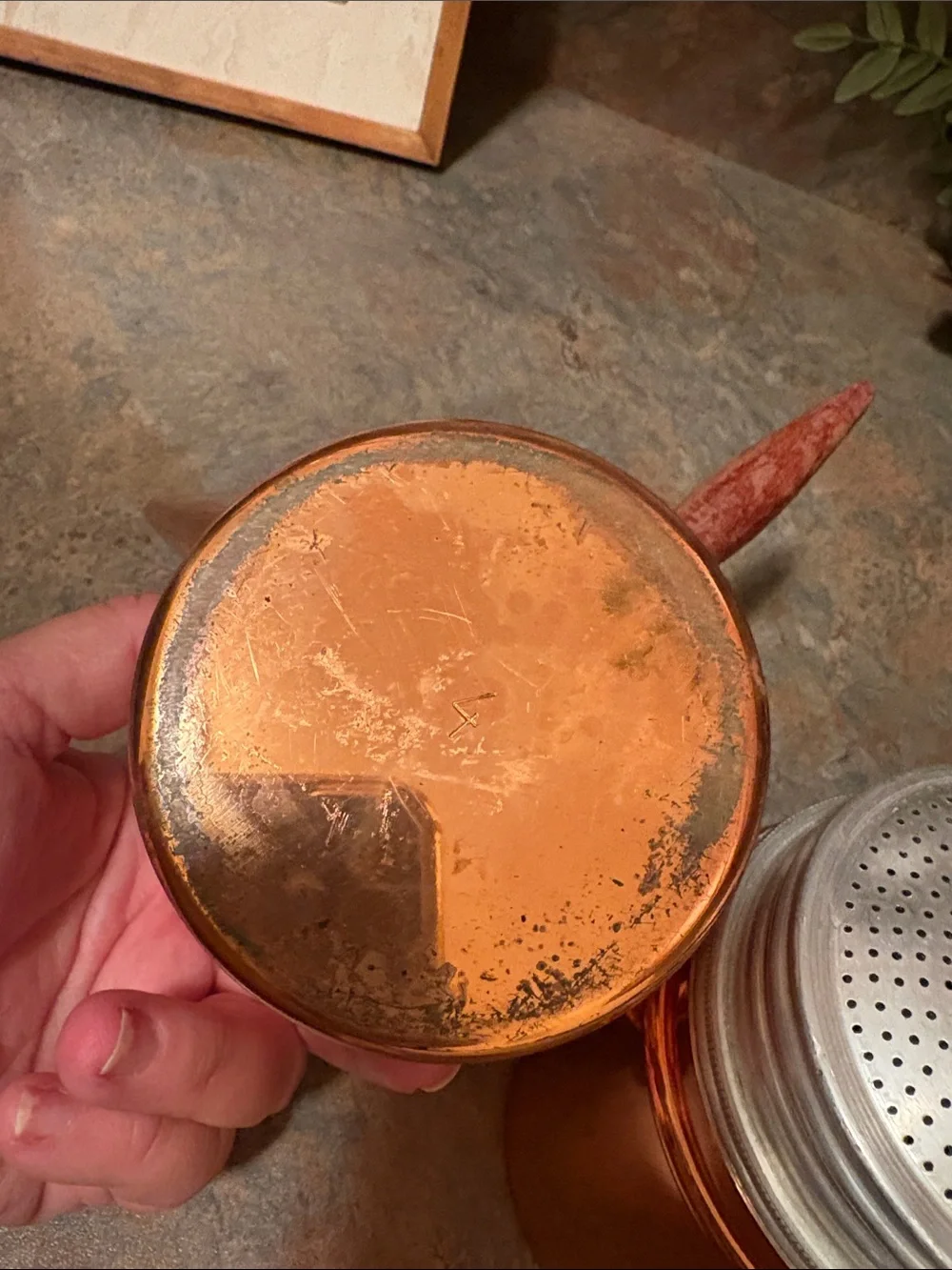 Vintage European Mid Century Copper Flip Expresso Coffee Maker Pot